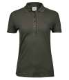 T145 145 Tee Jays Ladies Luxury Stretch Polo Shirt Deep Green colour image